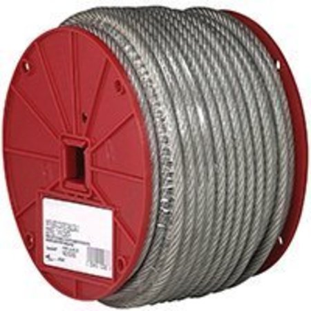 CAMPBELL CHAIN & FITTINGS Campbell 7000397 Aircraft Cable, 184 lb Working Load Limit, 250 ft L, 3/32 in Dia, Steel 700-0397